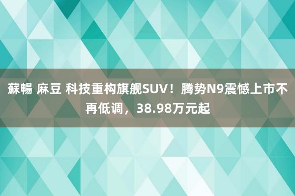 蘇暢 麻豆 科技重构旗舰SUV！腾势N9震憾上市不再低调，3