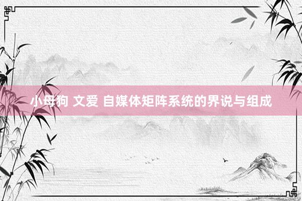 小母狗 文爱 自媒体矩阵系统的界说与组成