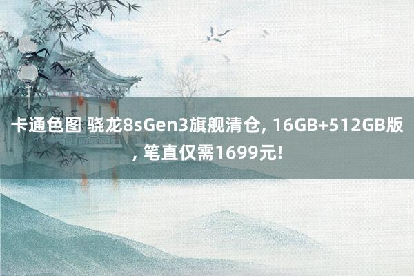 卡通色图 骁龙8sGen3旗舰清仓, 16GB+512GB版