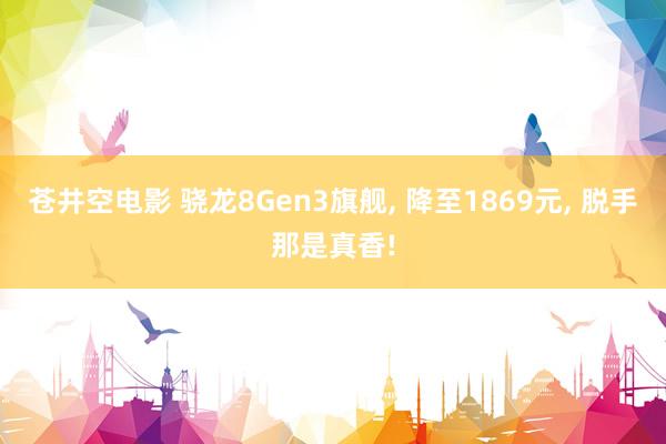 苍井空电影 骁龙8Gen3旗舰, 降至1869元, 脱手那是真香!
