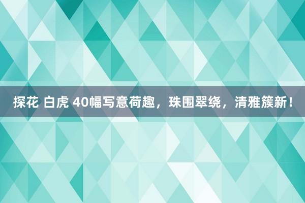 探花 白虎 40幅写意荷趣，珠围翠绕，清雅簇新！